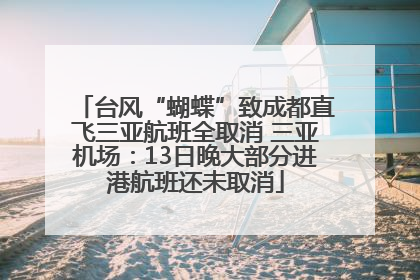 台风“蝴蝶”致成都直飞三亚航班全取消 三亚机场：13日晚大部分进港航班还未取消
