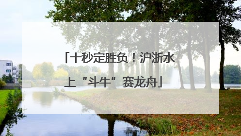 十秒定胜负！沪浙水上“斗牛”赛龙舟