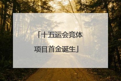 十五运会竞体项目首金诞生