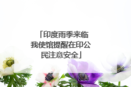 印度雨季来临 我使馆提醒在印公民注意安全