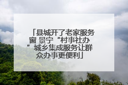 县城开了老家服务窗 景宁“村事社办”城乡集成服务让群众办事更便利