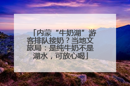 内蒙“牛奶湖”游客排队接奶？当地文旅局：是纯牛奶不是湖水，可放心喝