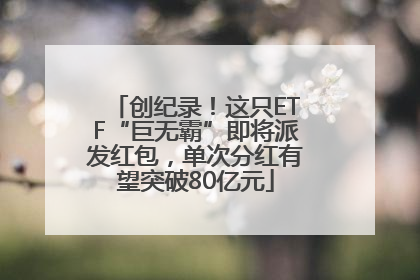 创纪录！这只ETF“巨无霸”即将派发红包，单次分红有望突破80亿元