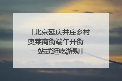 北京延庆井庄乡村奥莱商街端午开街 一站式逛吃游购