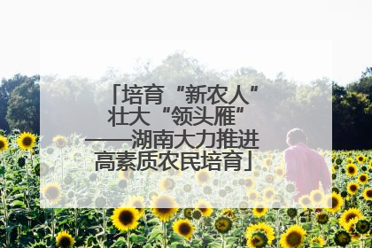 培育“新农人” 壮大“领头雁”——湖南大力推进高素质农民培育