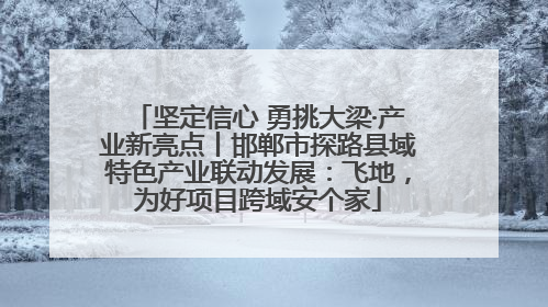 坚定信心 勇挑大梁·产业新亮点丨邯郸市探路县域特色产业联动发展：飞地，为好项目跨域安个家