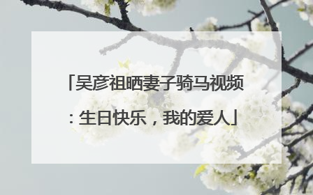 吴彦祖晒妻子骑马视频：生日快乐，我的爱人