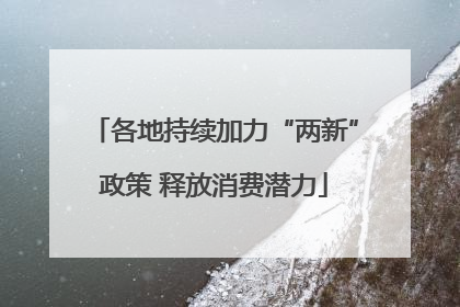 各地持续加力“两新”政策 释放消费潜力