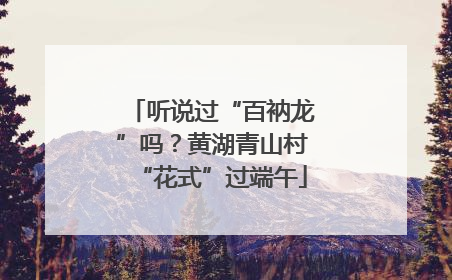 听说过“百衲龙”吗？黄湖青山村“花式”过端午