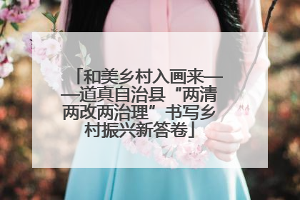 和美乡村入画来——道真自治县“两清两改两治理”书写乡村振兴新答卷