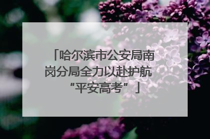 哈尔滨市公安局南岗分局全力以赴护航“平安高考”