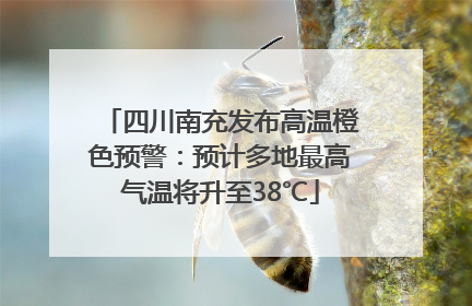 四川南充发布高温橙色预警：预计多地最高气温将升至38℃