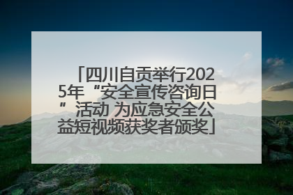 四川自贡举行2025年“安全宣传咨询日”活动 为应急安全公益短视频获奖者颁奖