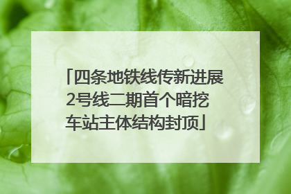 四条地铁线传新进展 2号线二期首个暗挖车站主体结构封顶