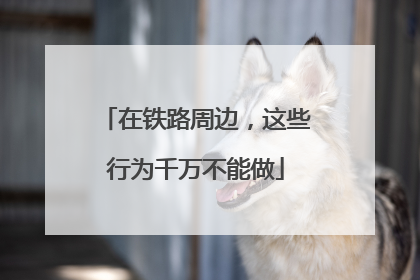 在铁路周边，这些行为千万不能做
