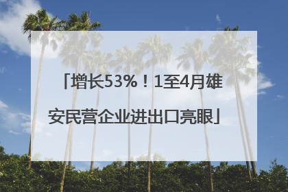 增长53%！1至4月雄安民营企业进出口亮眼