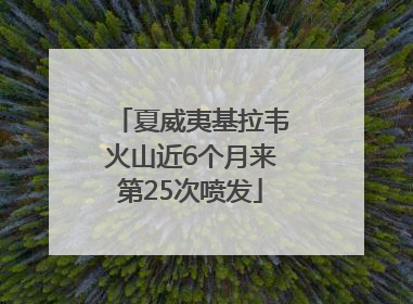 夏威夷基拉韦火山近6个月来第25次喷发