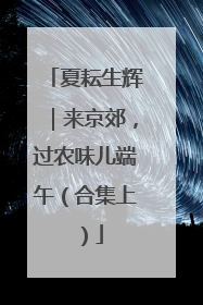 夏耘生辉｜来京郊，过农味儿端午（合集上）