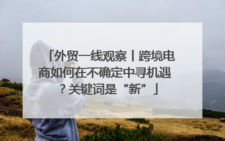外贸一线观察丨跨境电商如何在不确定中寻机遇？关键词是“新”