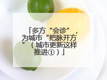 多方“会诊”，为城市“把脉开方”（城市更新这样推进①）