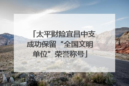 太平财险宜昌中支成功保留“全国文明单位”荣誉称号
