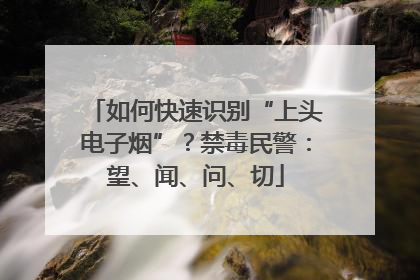 如何快速识别“上头电子烟”？禁毒民警：望、闻、问、切