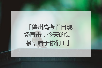 德州高考首日现场直击：今天的头条，属于你们！