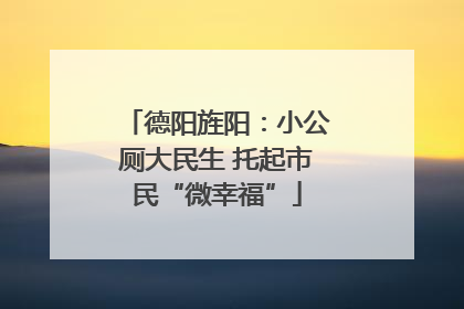 德阳旌阳：小公厕大民生 托起市民“微幸福”