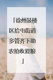 徐州鼓楼区拾屯街道多管齐下助农抢收夏粮