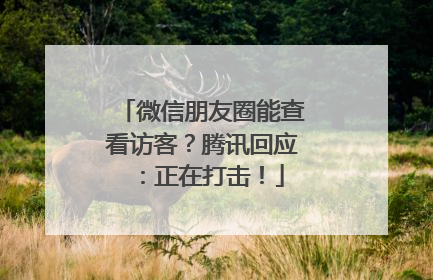 微信朋友圈能查看访客？腾讯回应：正在打击！