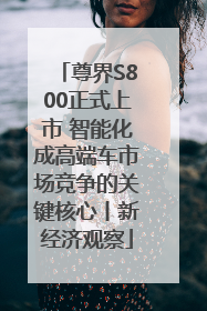 尊界S800正式上市 智能化成高端车市场竞争的关键核心丨新经济观察