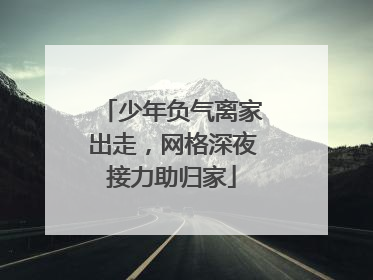 少年负气离家出走，网格深夜接力助归家