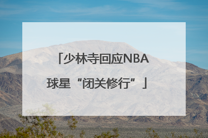 少林寺回应NBA球星“闭关修行”