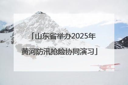 山东省举办2025年黄河防汛抢险协同演习