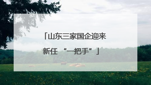 山东三家国企迎来新任 “一把手”