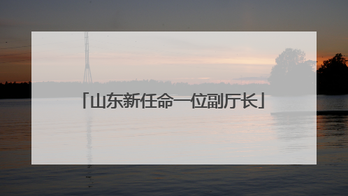 山东新任命一位副厅长