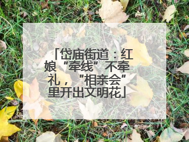 岱庙街道：红娘“牵线”不牵礼，“相亲会”里开出文明花