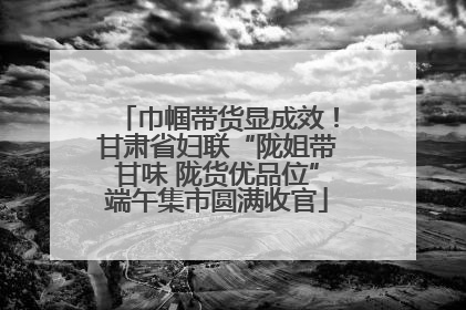 巾帼带货显成效！甘肃省妇联“陇姐带甘味 陇货优品位”端午集市圆满收官