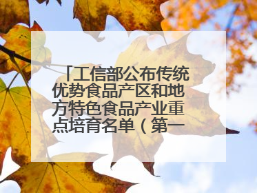 工信部公布传统优势食品产区和地方特色食品产业重点培育名单（第一批）兰州牛肉拉面位列其中