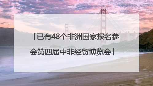 已有48个非洲国家报名参会第四届中非经贸博览会