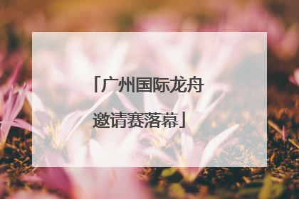 广州国际龙舟邀请赛落幕