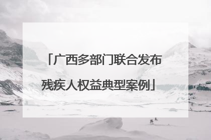 广西多部门联合发布残疾人权益典型案例