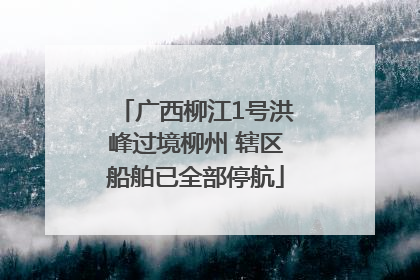 广西柳江1号洪峰过境柳州 辖区船舶已全部停航