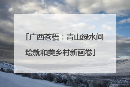 广西苍梧：青山绿水间绘就和美乡村新画卷