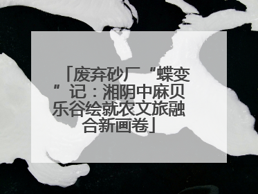 废弃砂厂“蝶变”记：湘阴中麻贝乐谷绘就农文旅融合新画卷