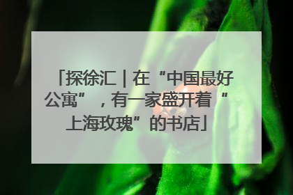 探徐汇｜在“中国最好公寓”，有一家盛开着“上海玫瑰”的书店