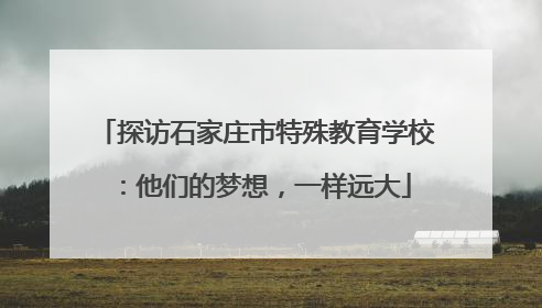 探访石家庄市特殊教育学校：他们的梦想，一样远大
