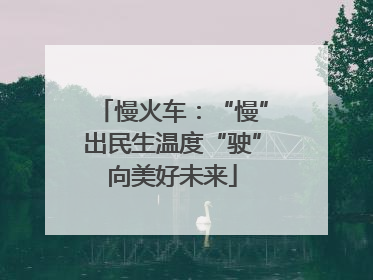 慢火车：“慢”出民生温度“驶”向美好未来