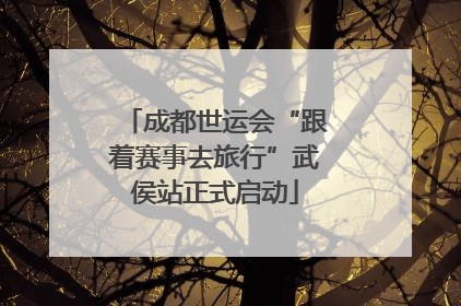 成都世运会“跟着赛事去旅行”武侯站正式启动