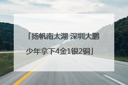 扬帆南太湖 深圳大鹏少年拿下4金1银2铜